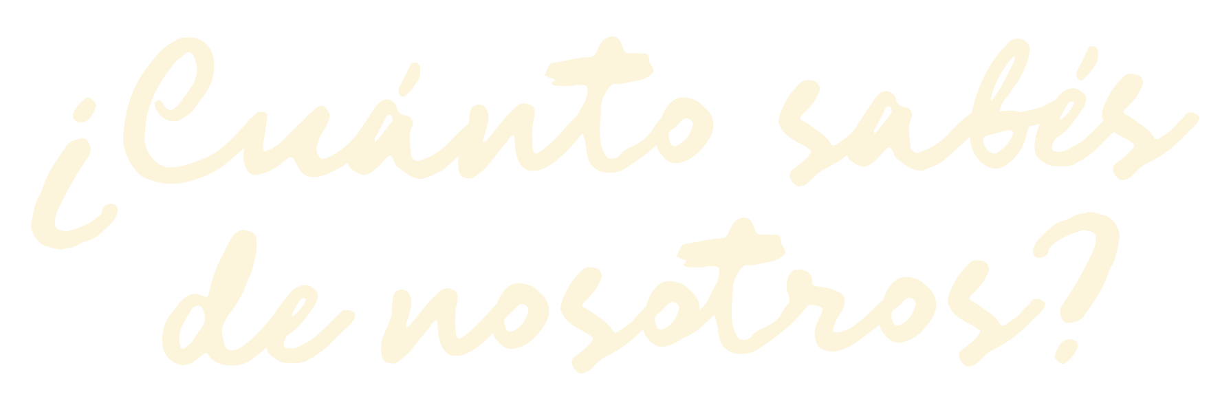 cuanto sabes de nosotros?